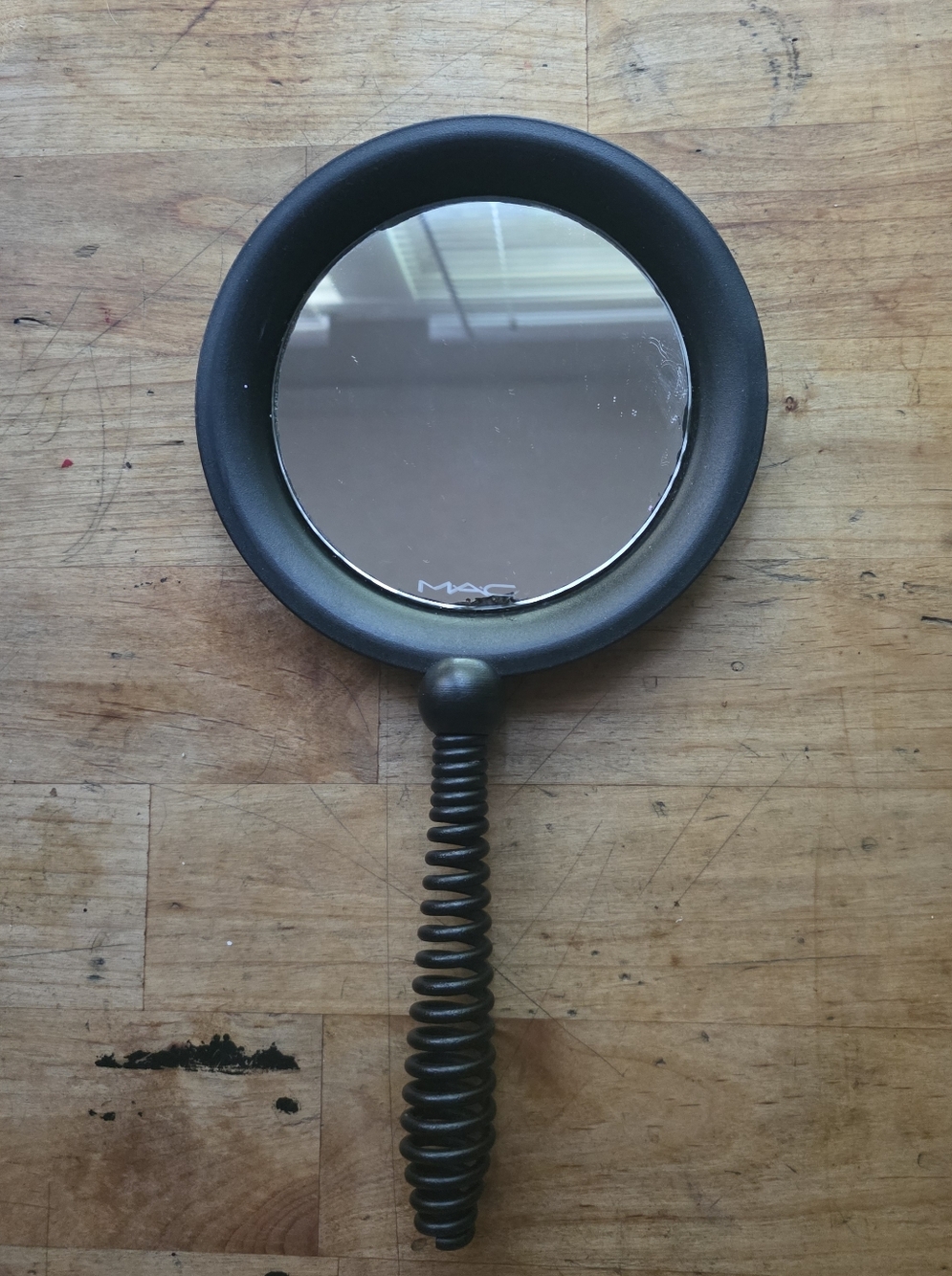 Rare MAC Cosmetics "Kitchen Chemist" Heavy Metal Hand Mirror